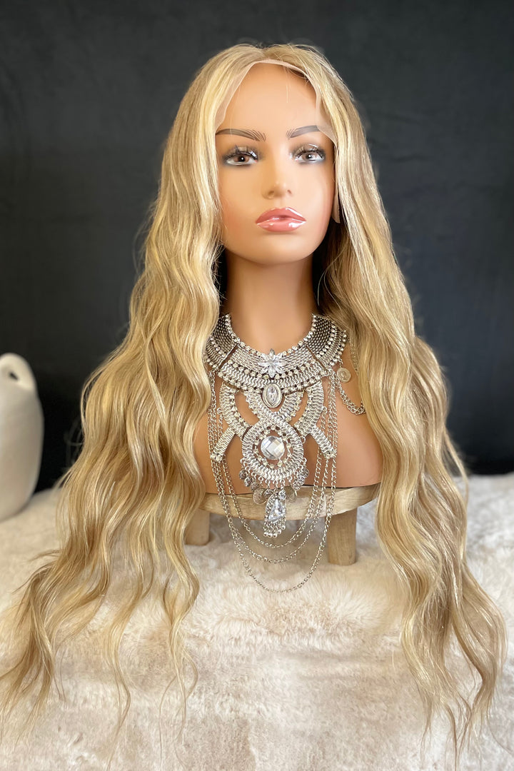 ALLEGRA - HD LACE FRONT WIG - DIMENSIONAL COOL AND DARK BLONDE - PREMIUM EUROPEAN HUMAN HAIR - 26"