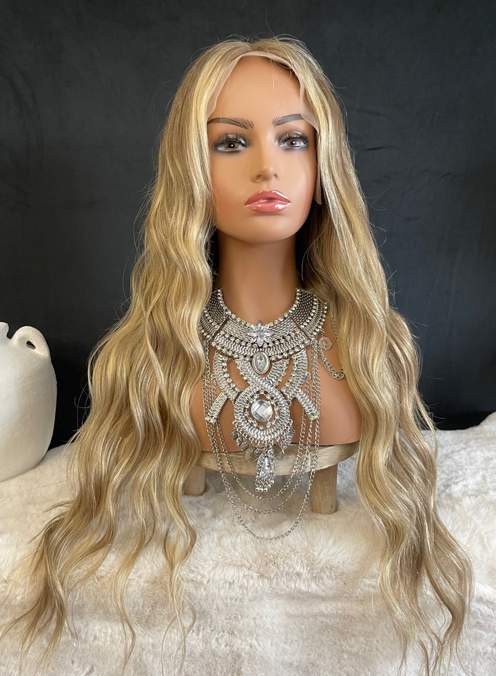 ALLEGRA - HD LACE FRONT WIG - DIMENSIONAL COOL AND DARK BLONDE - PREMIUM EUROPEAN HUMAN HAIR - 26"