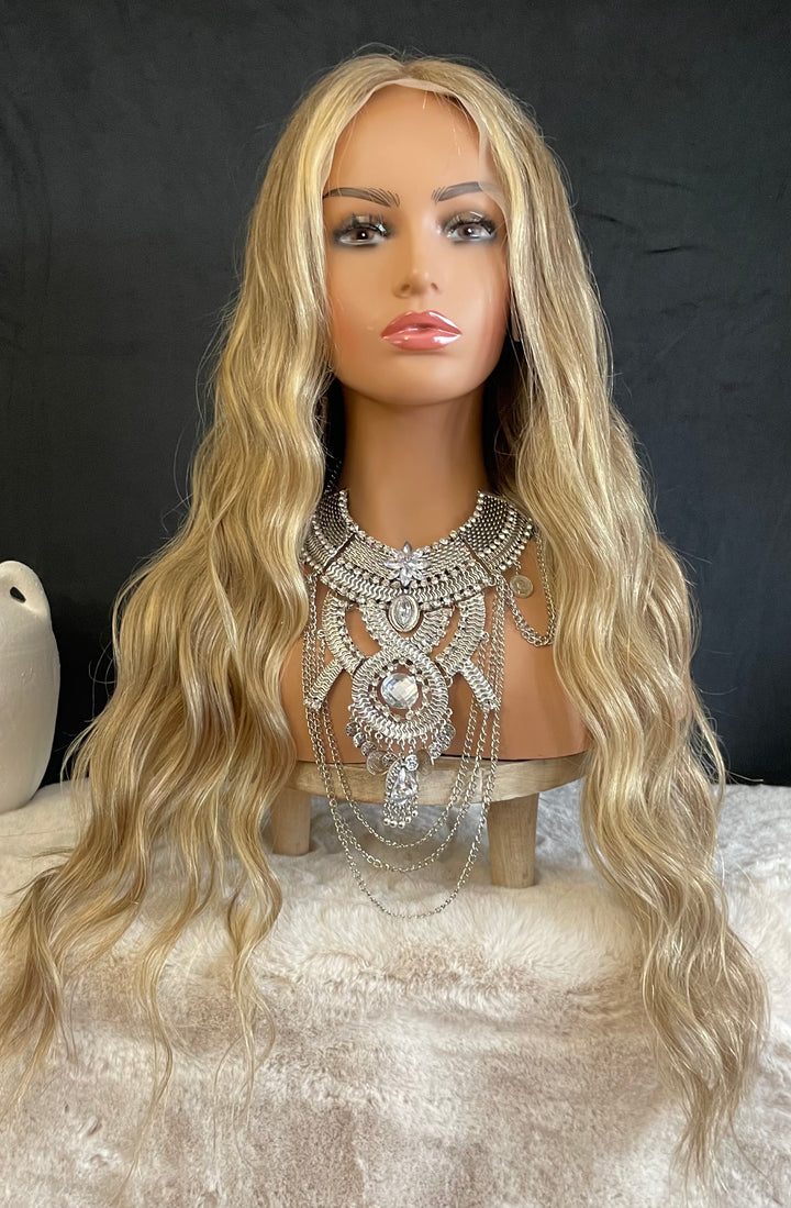 ALLEGRA - HD LACE FRONT WIG - DIMENSIONAL COOL AND DARK BLONDE - PREMIUM EUROPEAN HUMAN HAIR - 26"