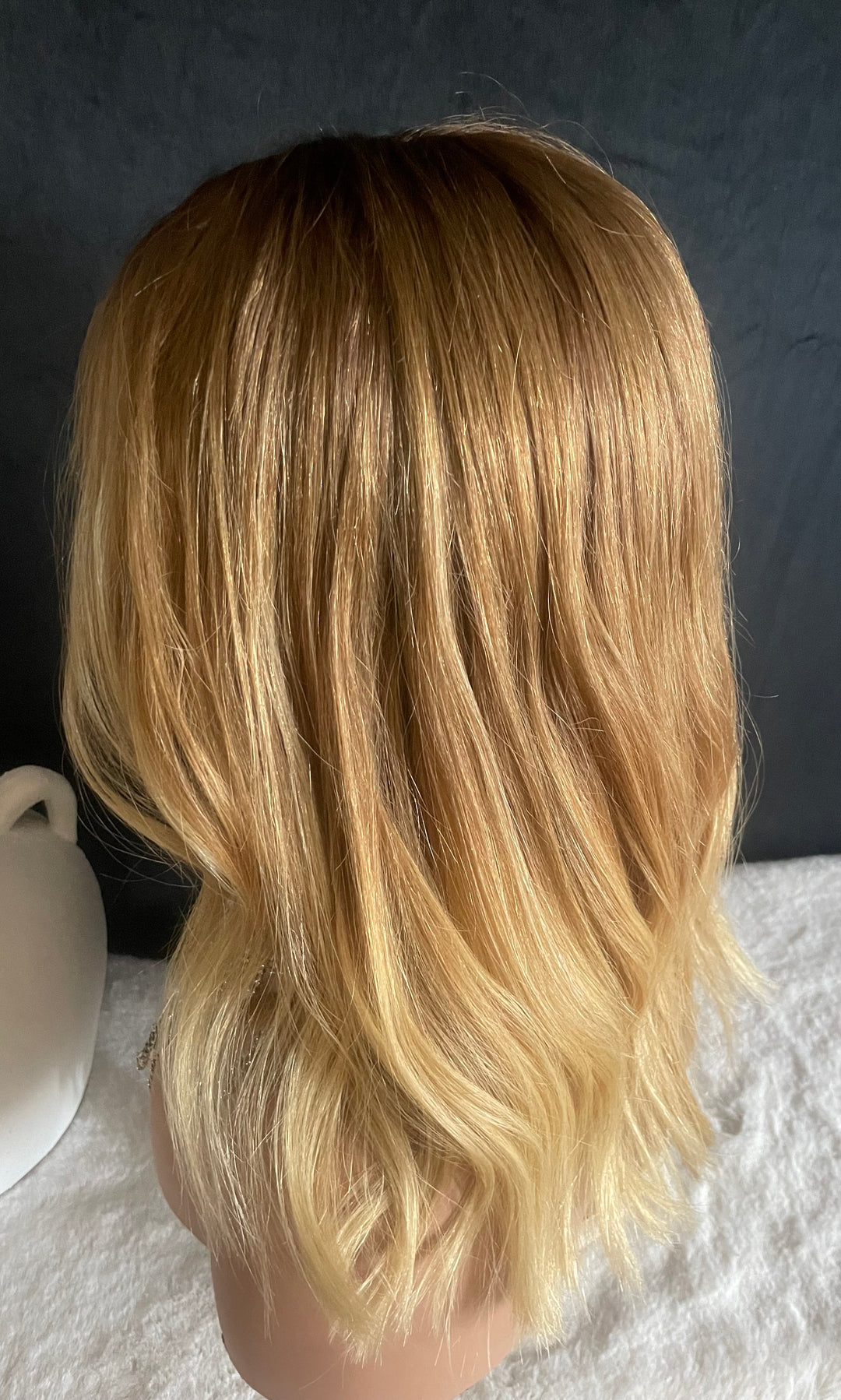 Balayage Style Bob - HD Invisible Lace Front and Natural Hairline Wig - Dark Warm Blonde Balayage