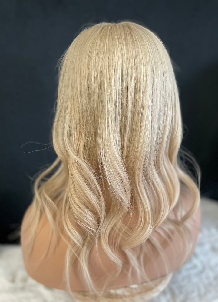 Beige Blonde Mono Base Topper - Full Volume 5x6” Base - 16”