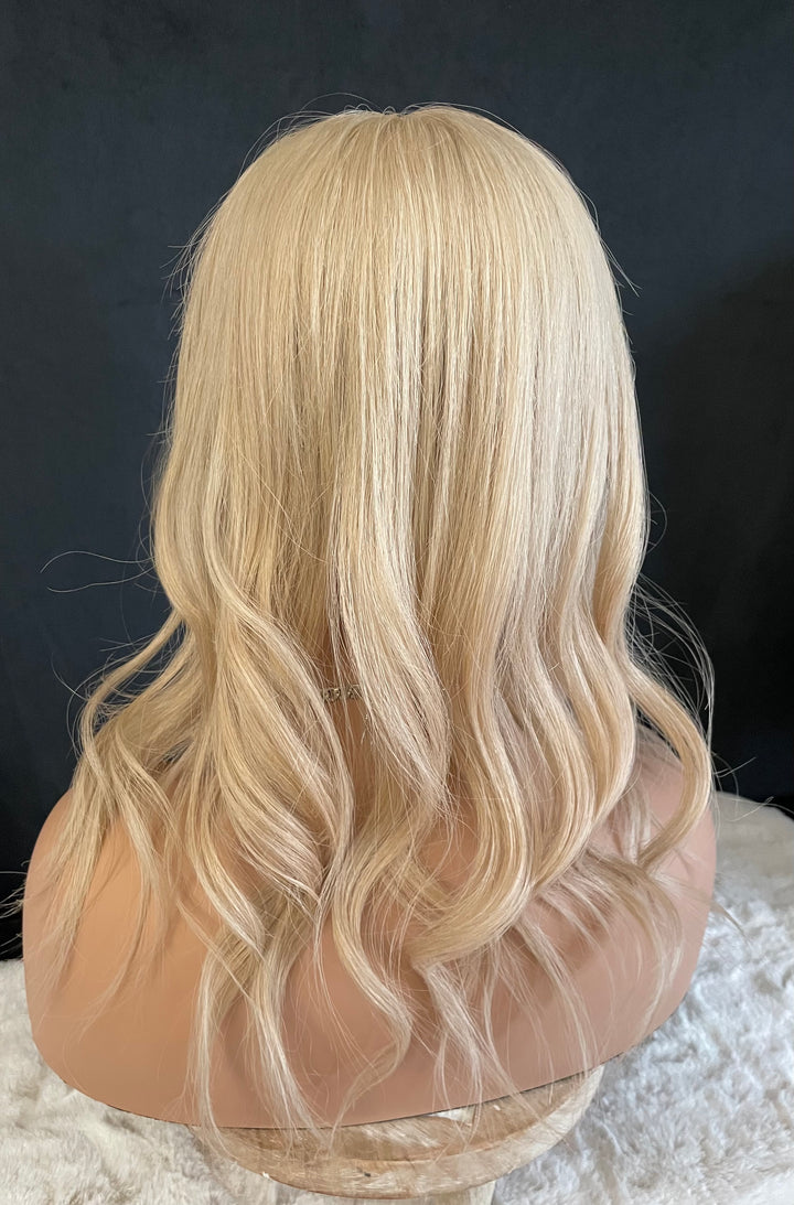 Beige Blonde Mono Base Topper - Full Volume 5x6” Base - 16”