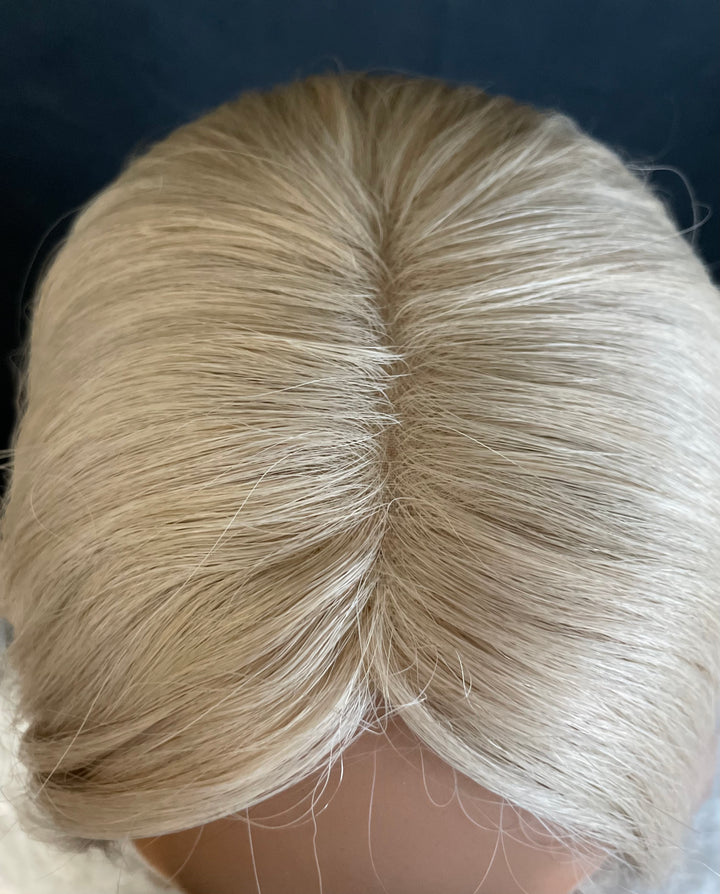 Beige Blonde Mono Base Topper - Full Volume 5x6” Base - 16”