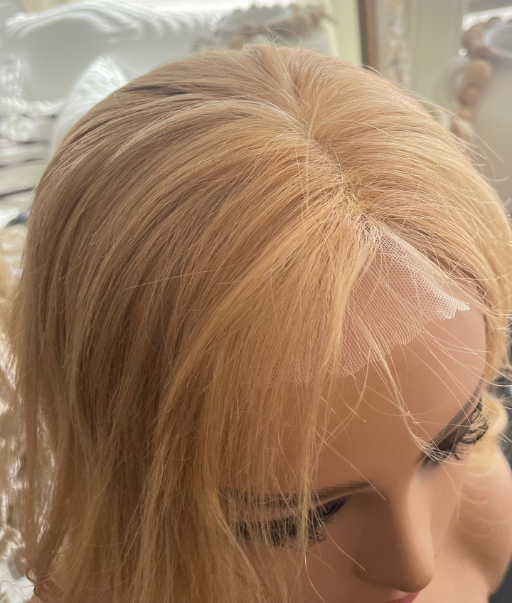 Full Lace Topper - 6x6” Base - 20” - Light Golden Blonde