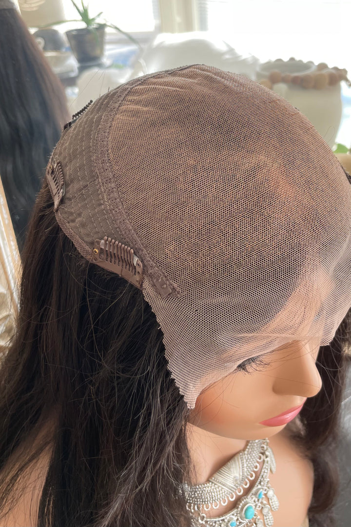 Luxury Mini Wig Topper Collection - Lace Top Topper - 1B Color - 28”